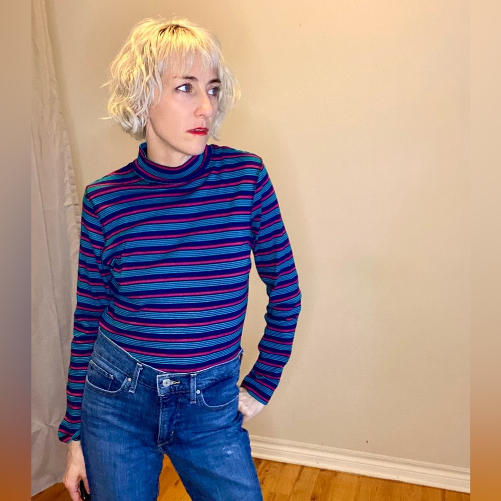 Northern Reflections Striped Turtleneck